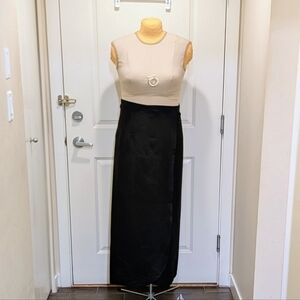 NWOT Beckwoman M Black 100% Cotton Fully Lined Maxi Wrap Skirt